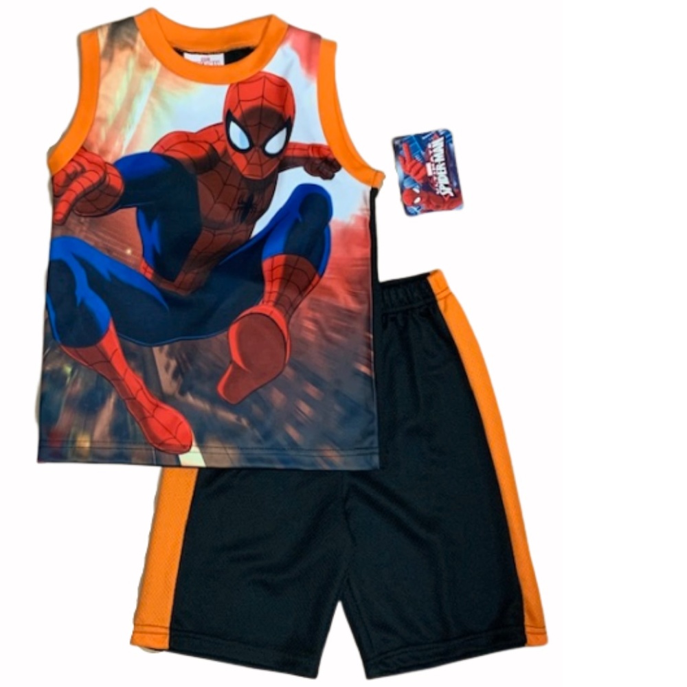 spider man marvel short set boys